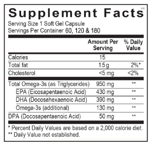 advanced omega supplement facts